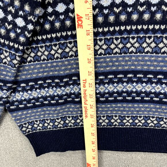 Peter Millar Sweater Mens XXL Blue Crewneck Fair Isle Merino Wool Blend $248 - Picture 9 of 16